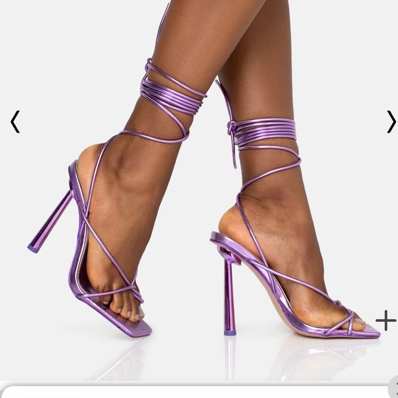Public Desire Lacey Sandals US7 lavender - Picture 6 of 7